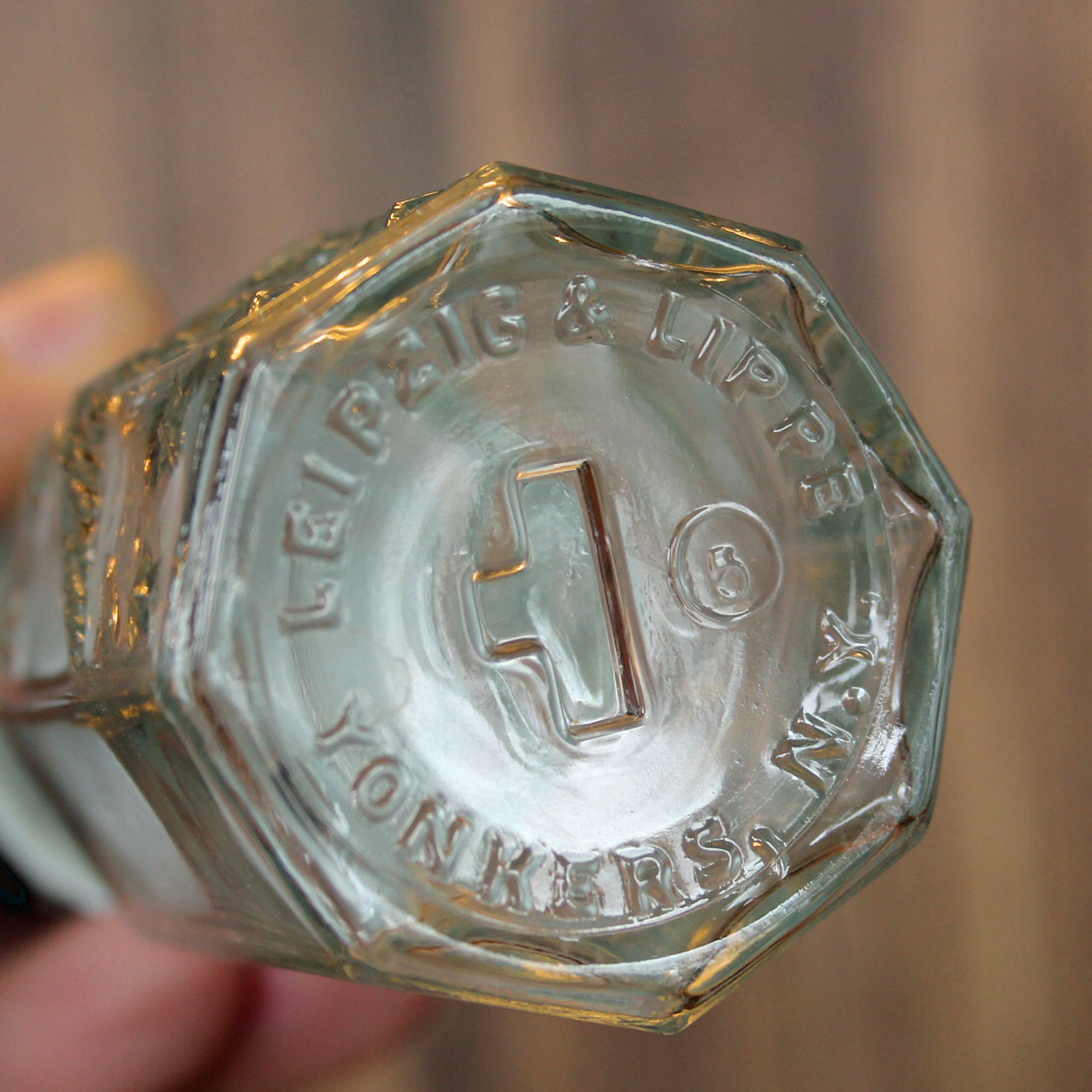 Vintage Clear Glass Spice Jars with Eagle Design Set of 7 Leipzig and