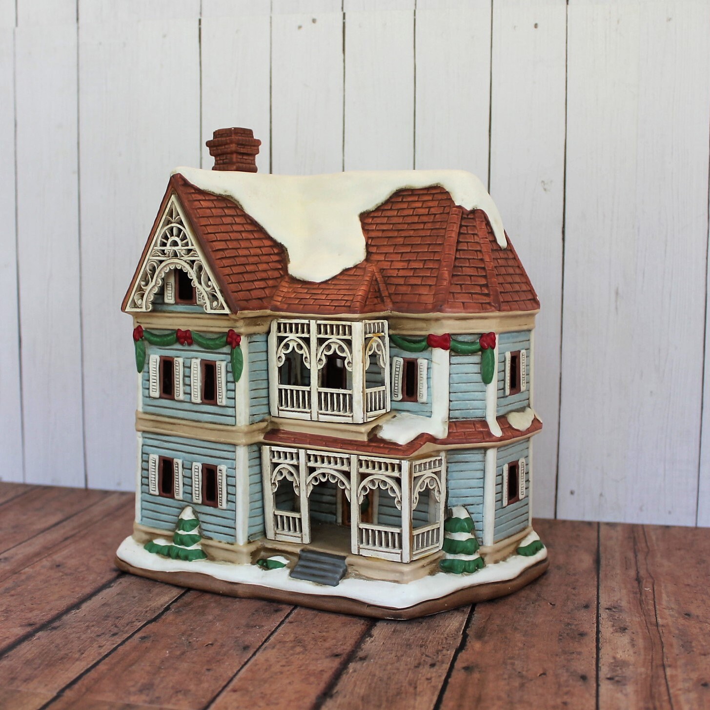 Vintage LEFTON Colonial Village Springfield House Christmas Building