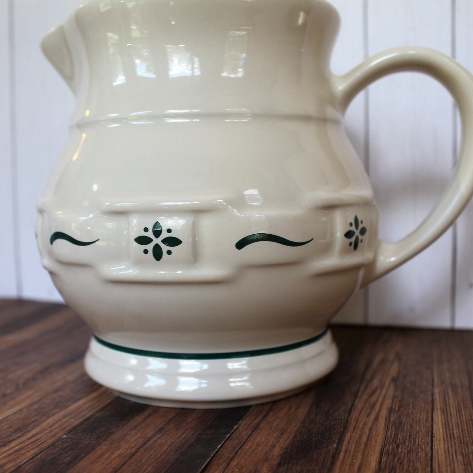 Vintage Longaberger Pottery WOVEN TRADITIONS Heritage Green Ceramic