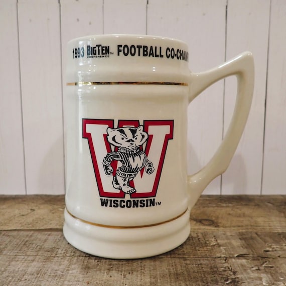 Vintage 1993 Wisconsin Badgers Big Ten Football Co-Champs Champions Stein Mug University of Wisconsin