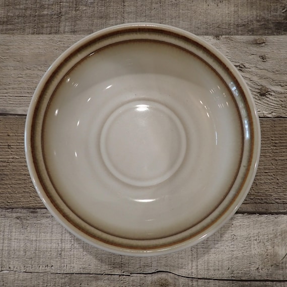 Vintage Noritake FANFARE Cereal Bowl Set of 4 Bowls Cream and Brown Stoneware Bowls