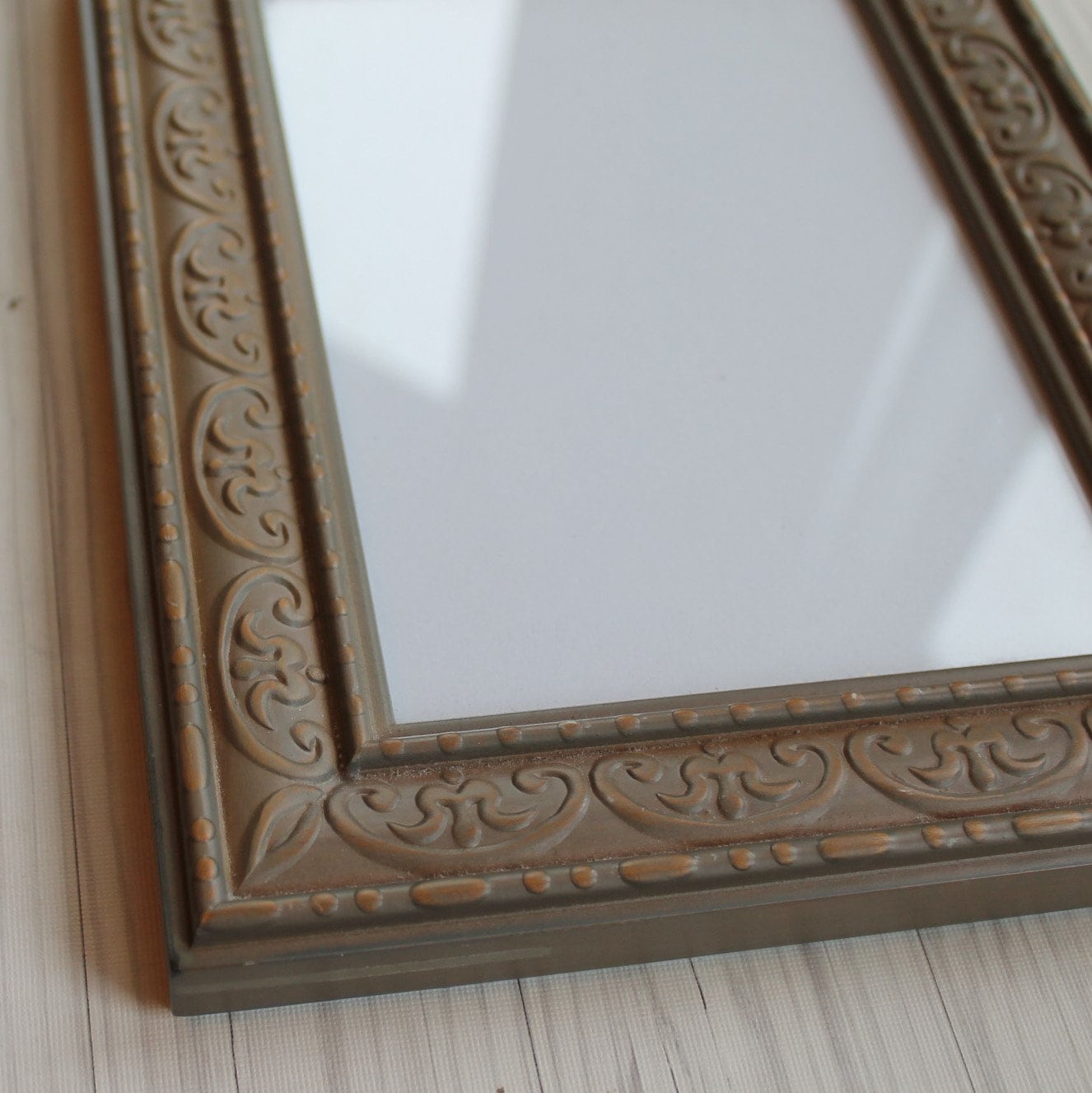 Vintage RARE WOODS 5x7 Picture Photo Frame Gray Tan Beige Wood with