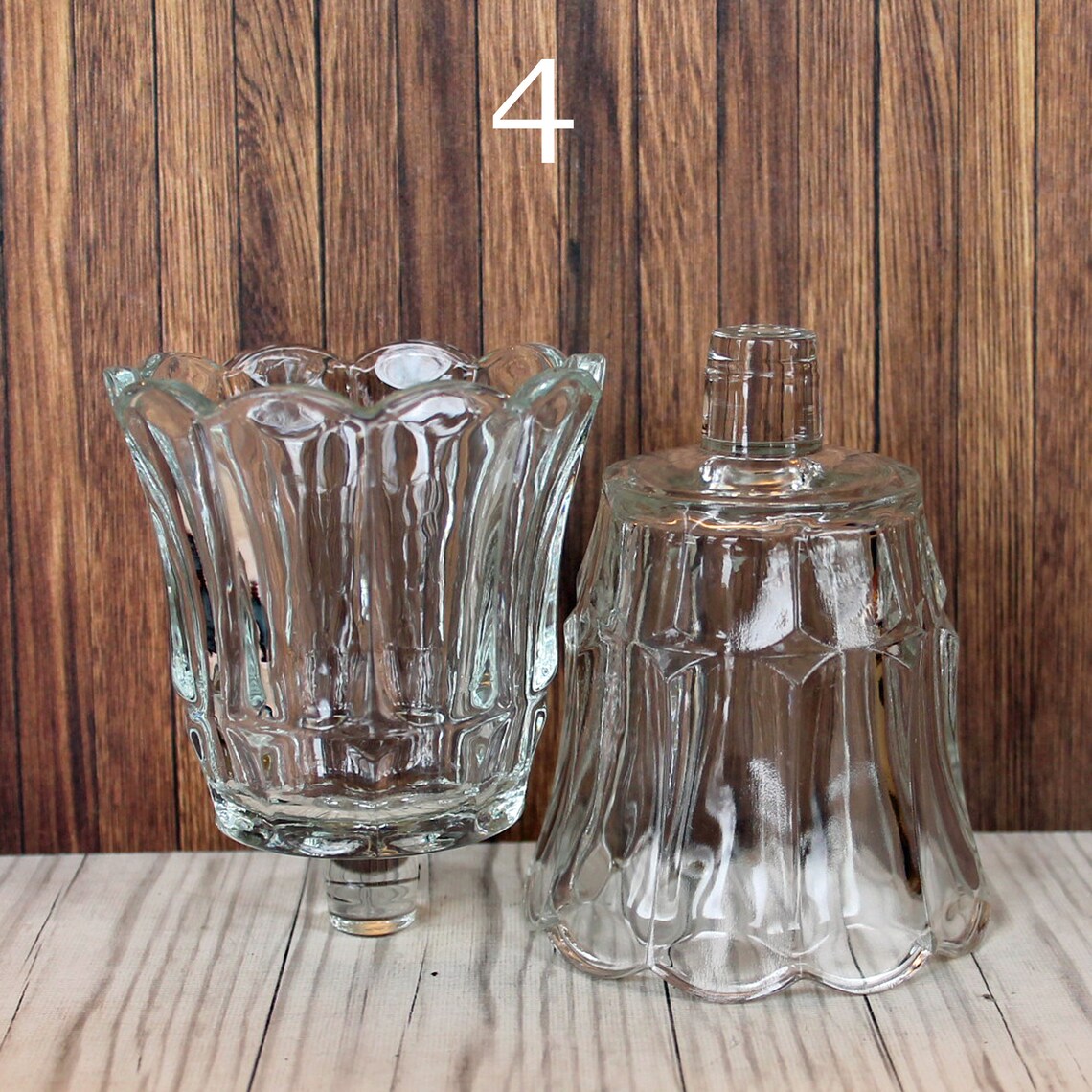 Vintage Clear Glass Votive Cups PAIRS YOU CHOOSE Patterned Etsy