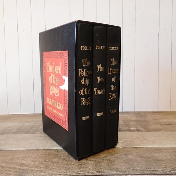 Vintage 1965 Lord of the Rings J.R.R Tolkien Boxed Set of 3 with Maps Second Edition 11th Printing