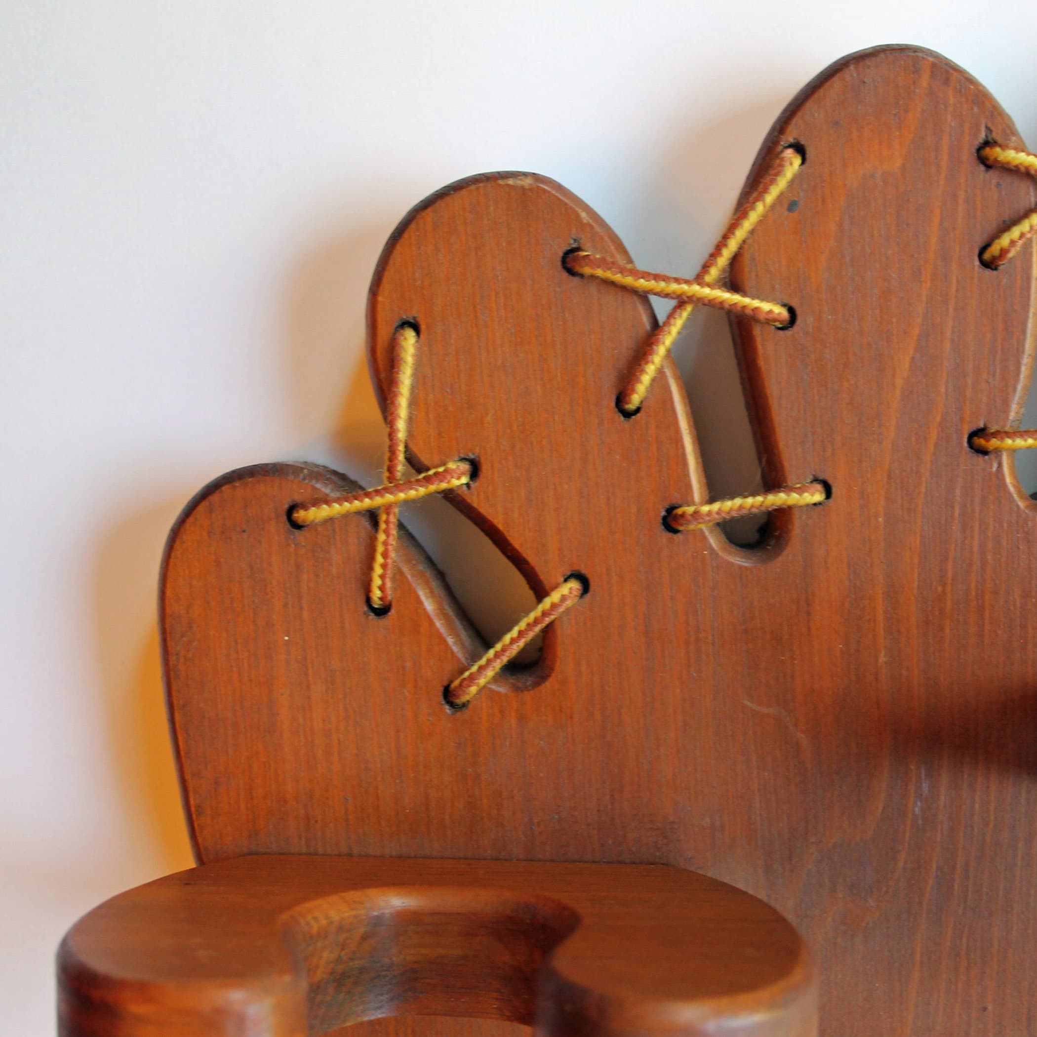 Vintage Wood Baseball Shelf Handmade Wooden Baseball Glove Display Rack