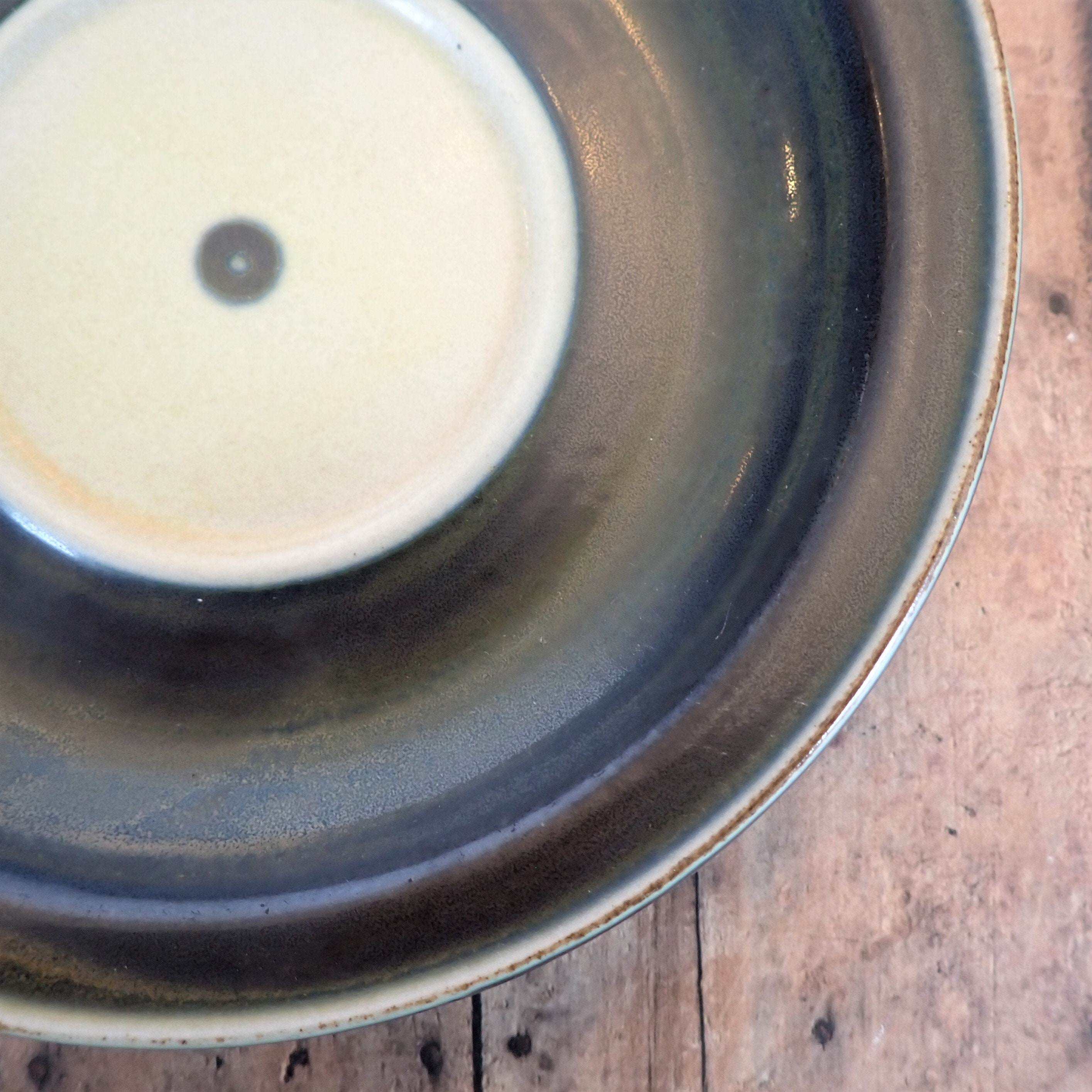 Vintage Iron Mountain Stoneware BLACKSBURG Saucers Set of 4 White and