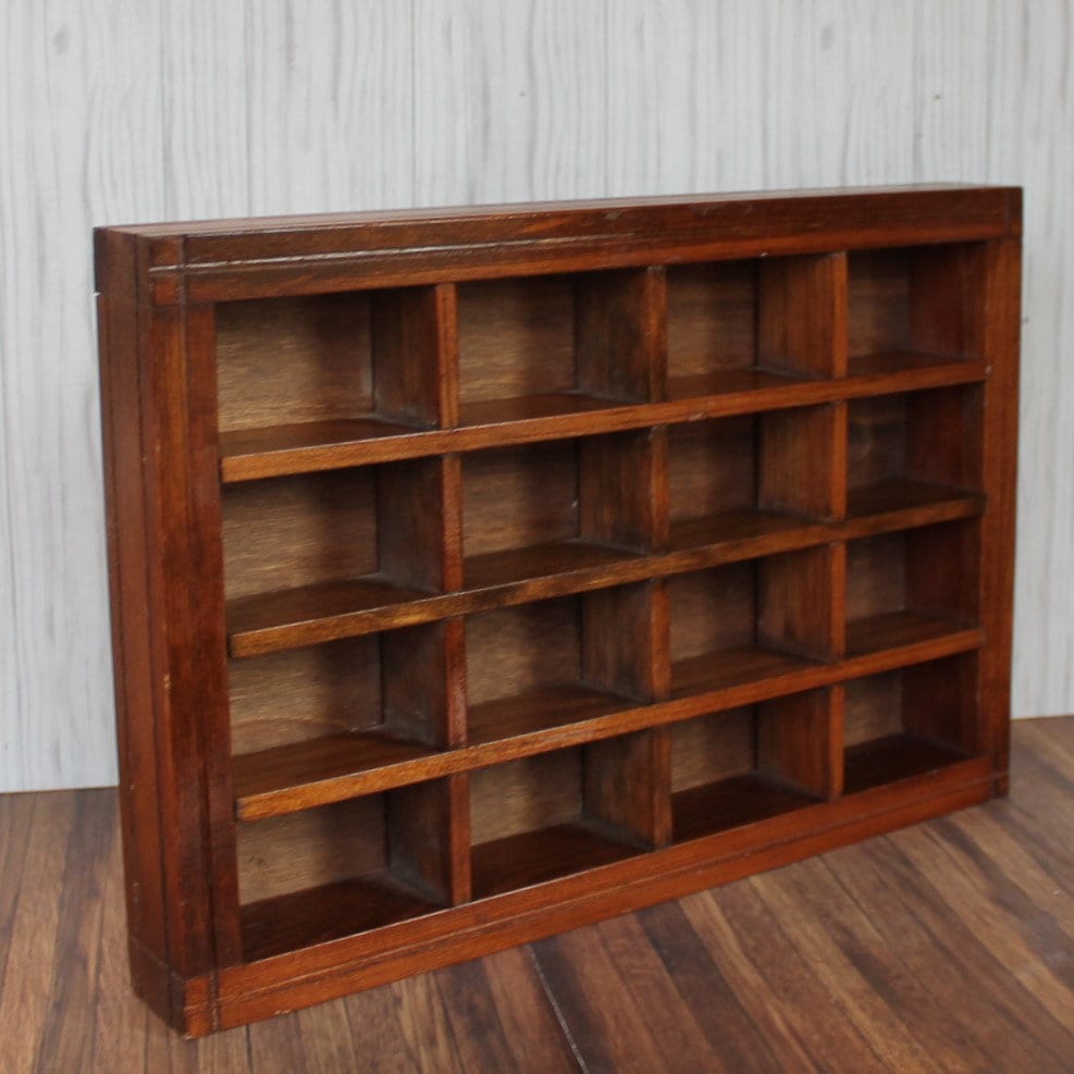 Vintage Wood Display Shelf for Miniatures Figurines Knick Knacks