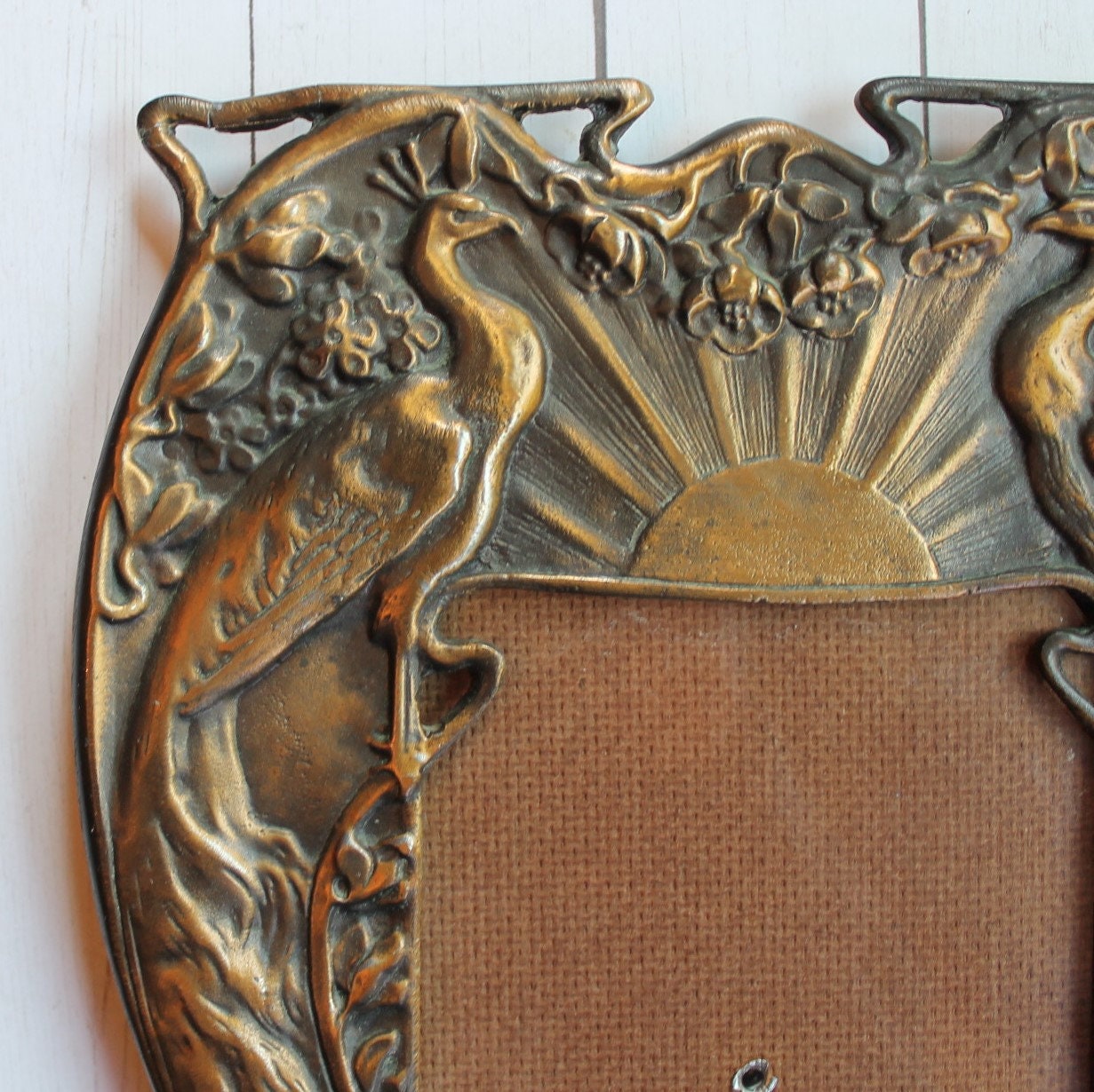 Vintage Solid Bronze Art Deco Picture Frame 3x5 Photo Frame 3.5 x 5