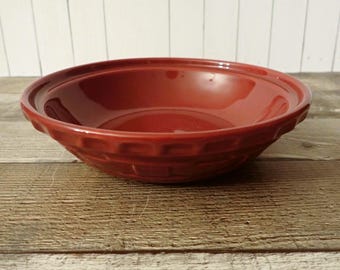 Vintage Longaberger WOVEN TRADITIONS Paprika Red Pie Plate 7" Baking Serving Dish