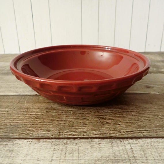 Vintage Longaberger WOVEN TRADITIONS Paprika Red Pie Plate 7" Baking Serving Dish