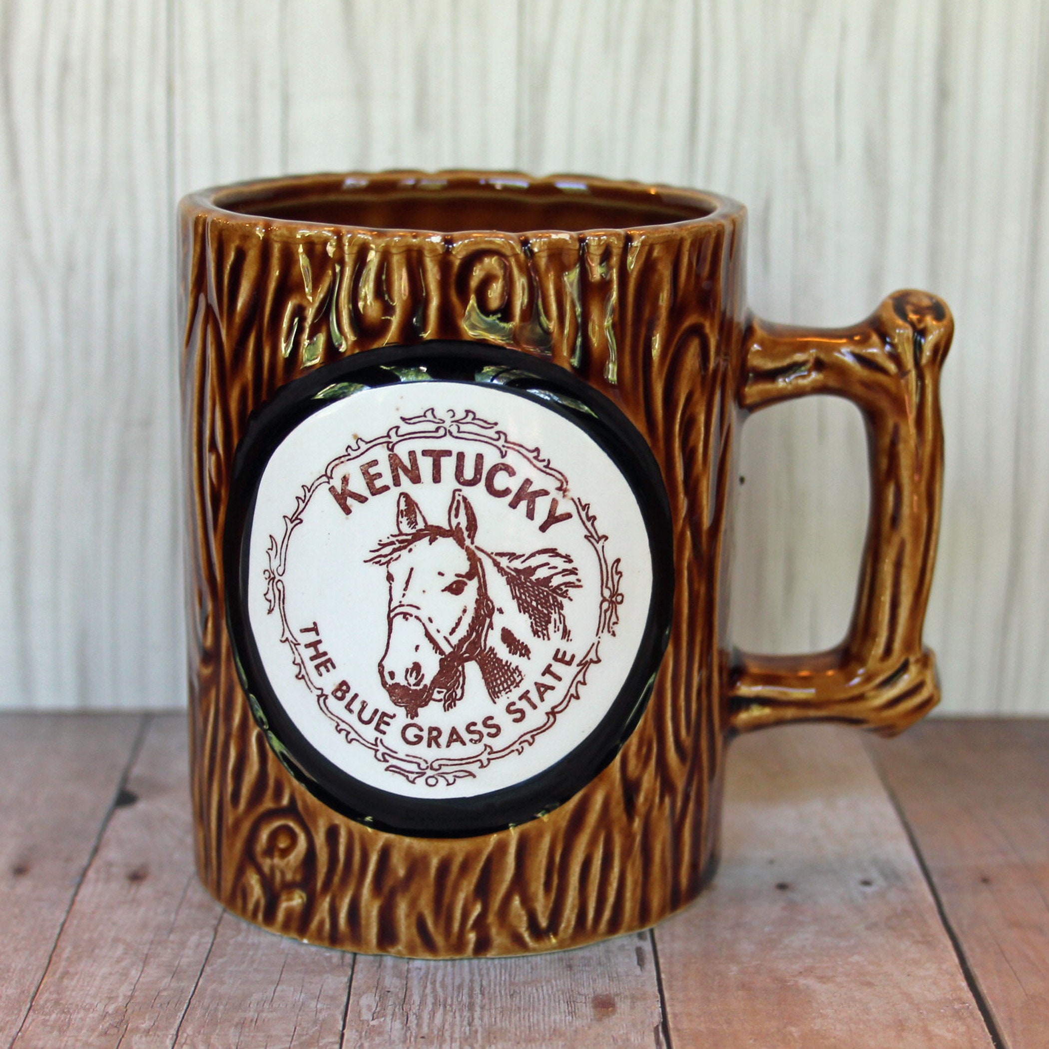 Vintage Kentucky Souvenir Mug  Set of 2 Blue Grass State 