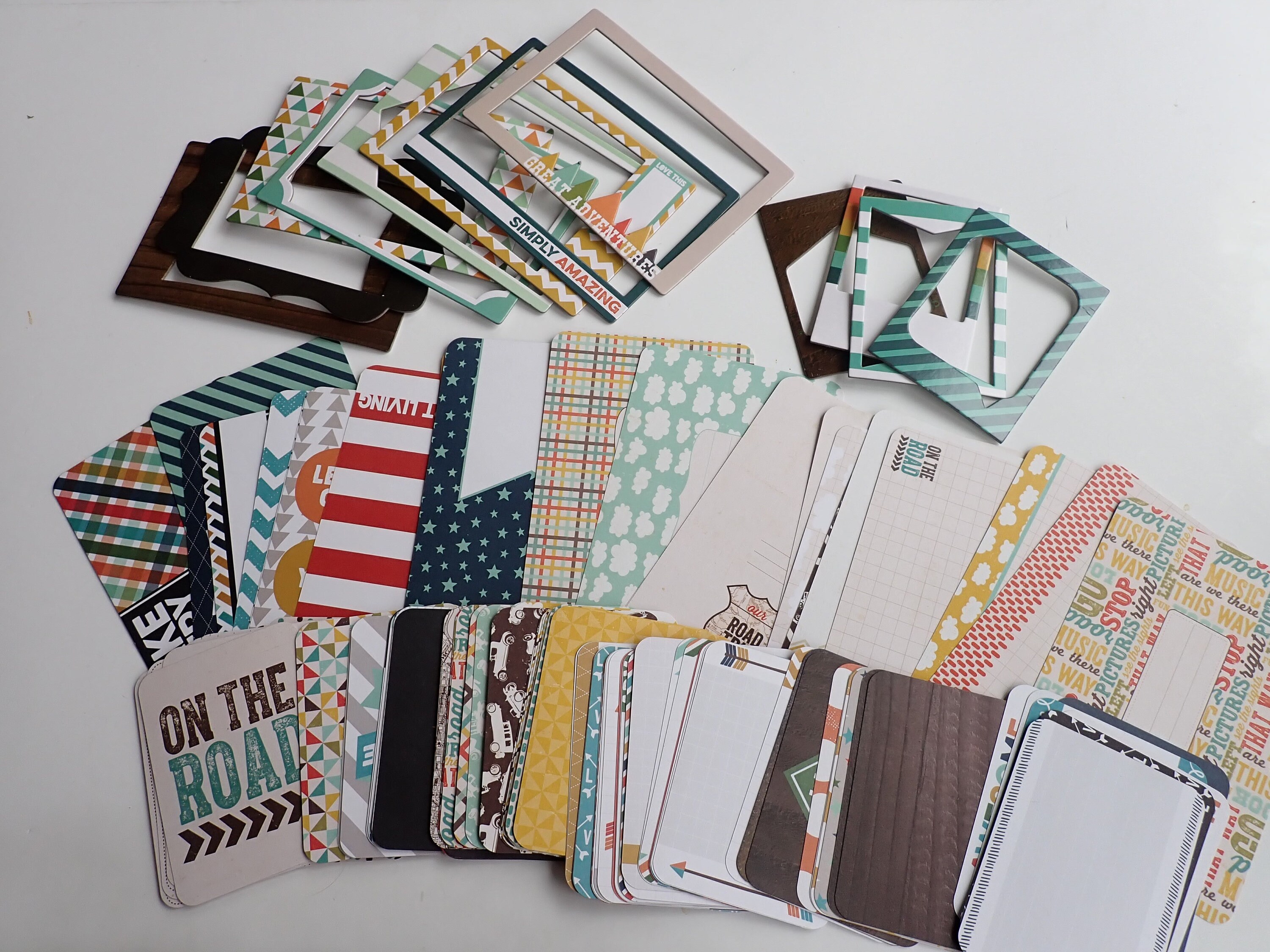 Scrapbook Travel Paper Kit 12x12 Paper Pack 20 Sheets Plus Frames