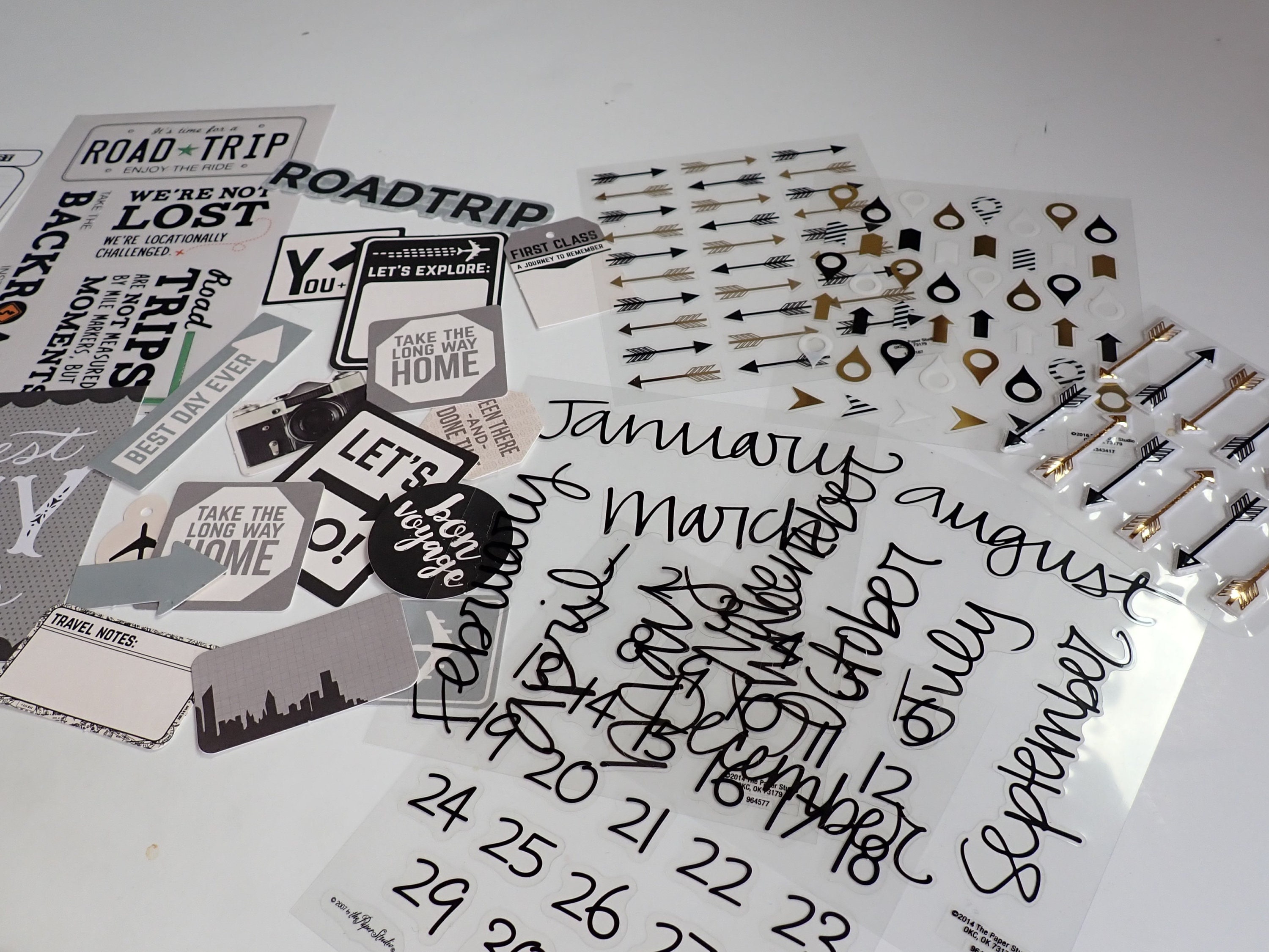 Scrapbook Travel Paper Kit 12x12 Paper Pack 22 Sheets Mix and Match