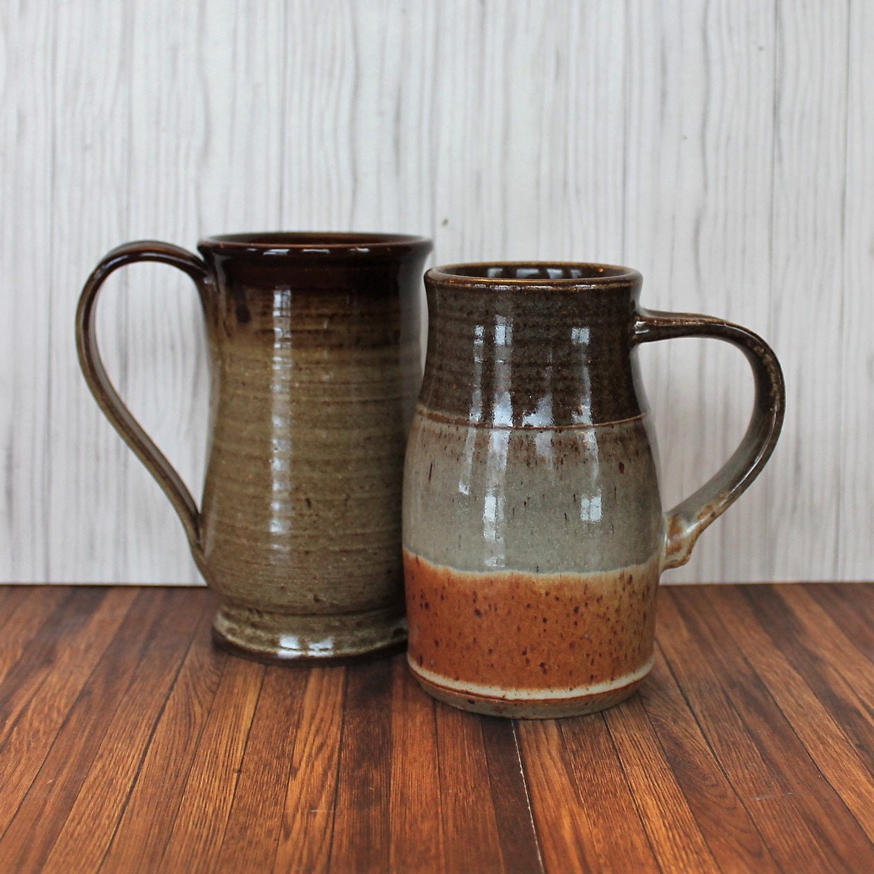 vintage-stoneware-pottery-large-12-oz-mug-coffee-cup-set-of-2-handmade