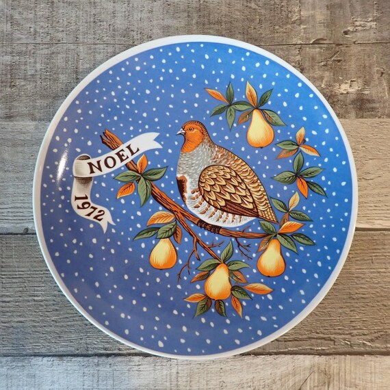 Vintage JC Penny 1972 Partridge in a Pear Tree Christmas Plate
