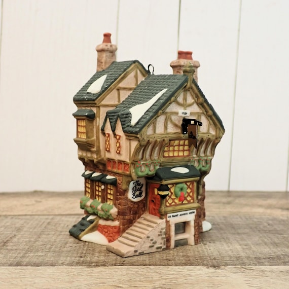 Vintage Dept 56 Pied Bull Inn Christmas Ornament Dickens Heritage Village Collection