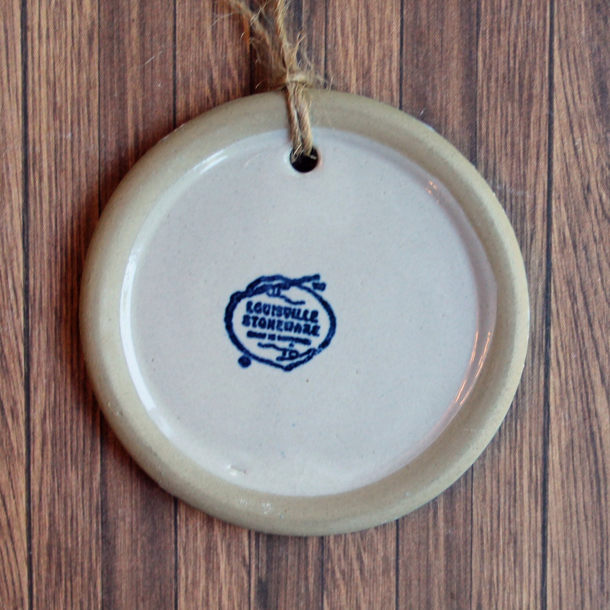 Vintage Louisville Stoneware Christmas Ornament Snowman Decor Gray Blue