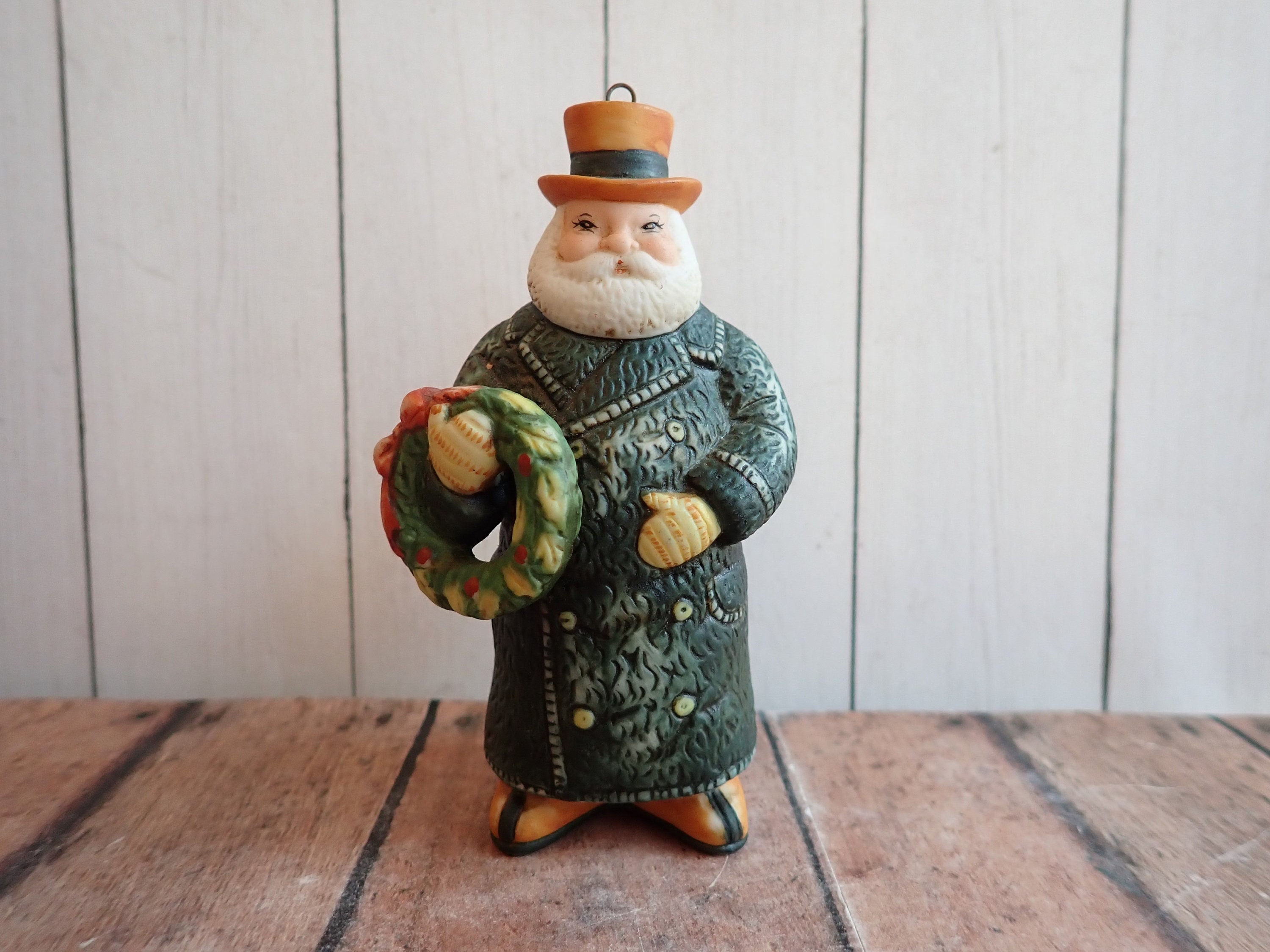 Vintage Schmid Ceramic Santa Ornament by B. Shackman Santa Claus in ...