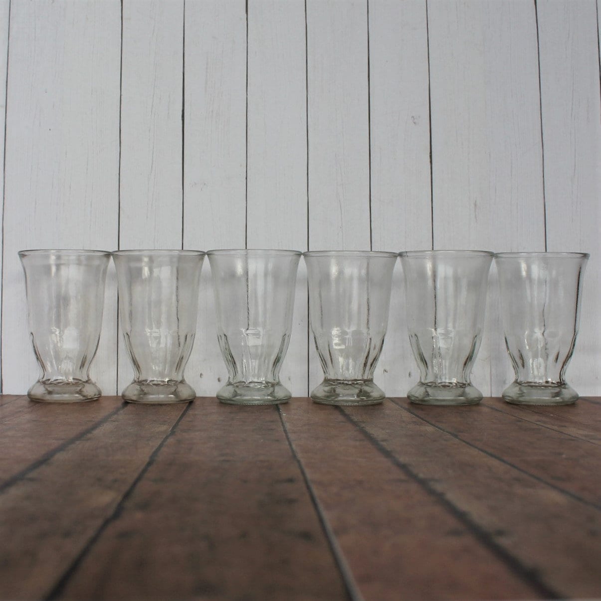 Vintage Clear Glass Jelly Jar Juice Glasses Tumblers Set of 6 Clear