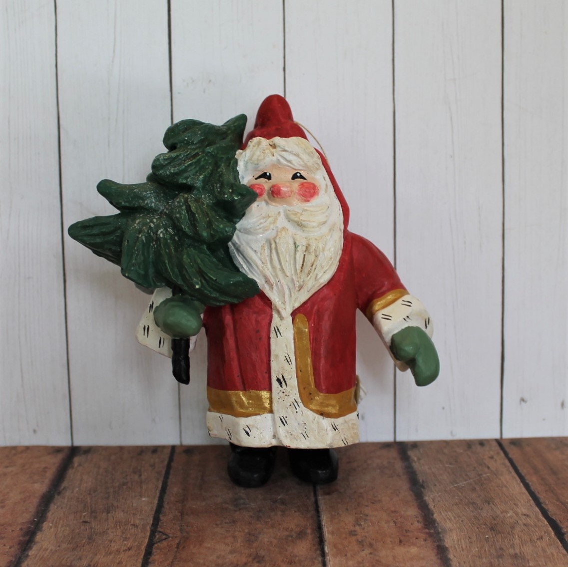 Vintage HOUSE OF HATTEN 1994 Santa Claus Figurine Ornament Christmas