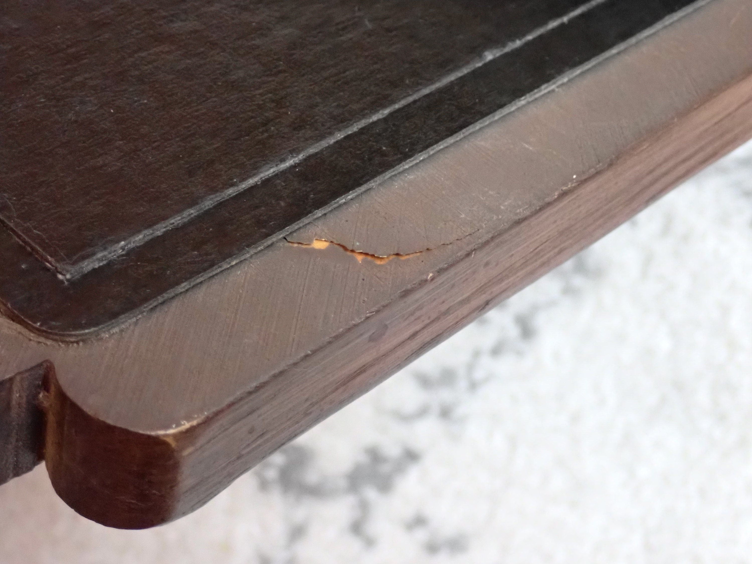 Vintage Carved Faux Wood 8x10 Picture Photo Frame with Etched Leaf and