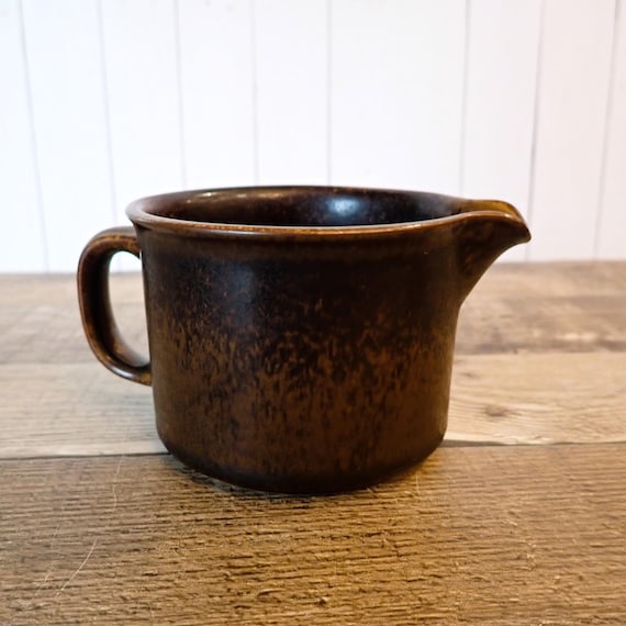 Vintage Arabia of Finland RUSKA Creamer Brown Stoneware