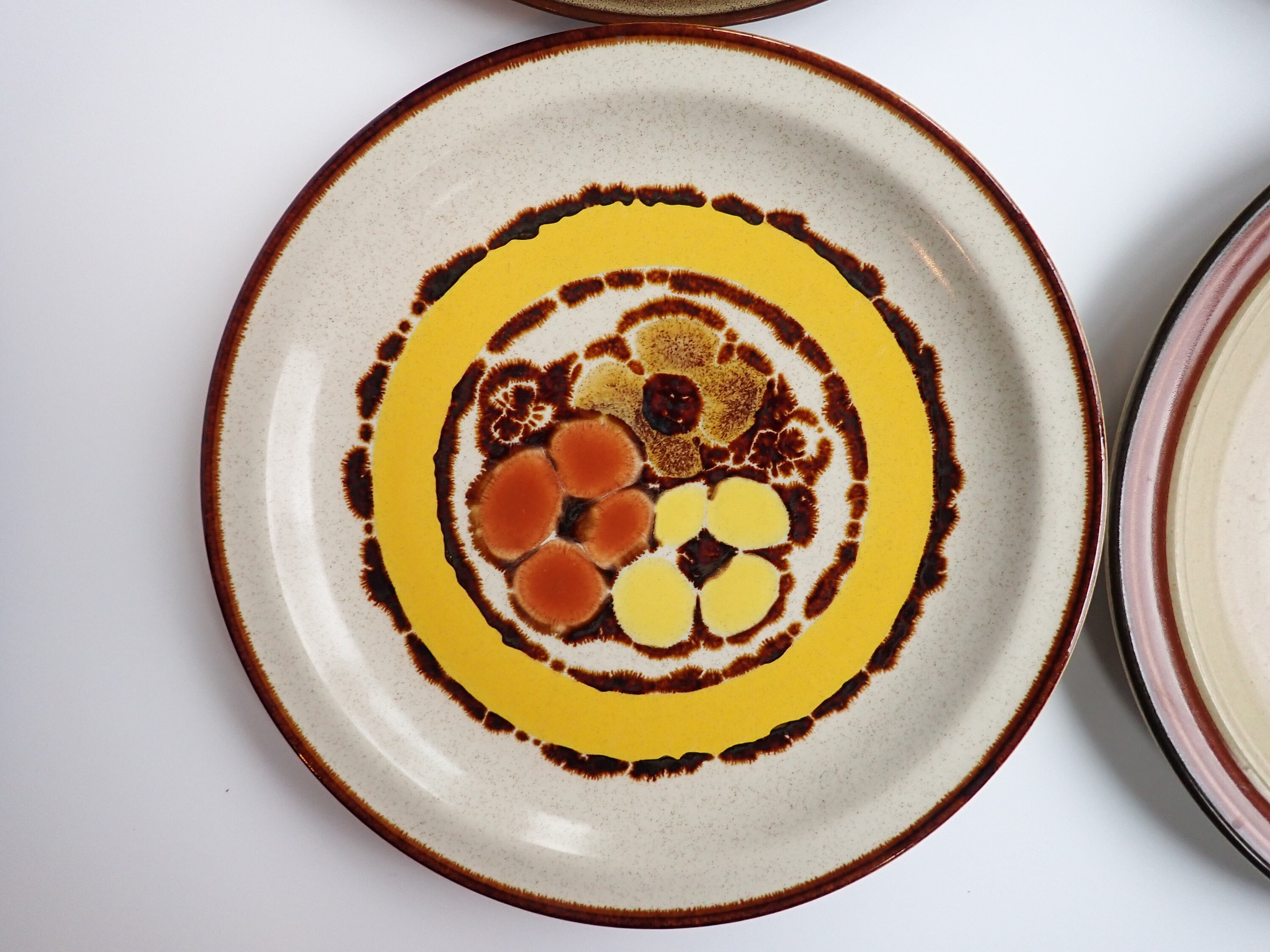 Matching Plate Vintage Mismatched Stoneware Dinner Plate Set of 4 Mix and Match Plates ...