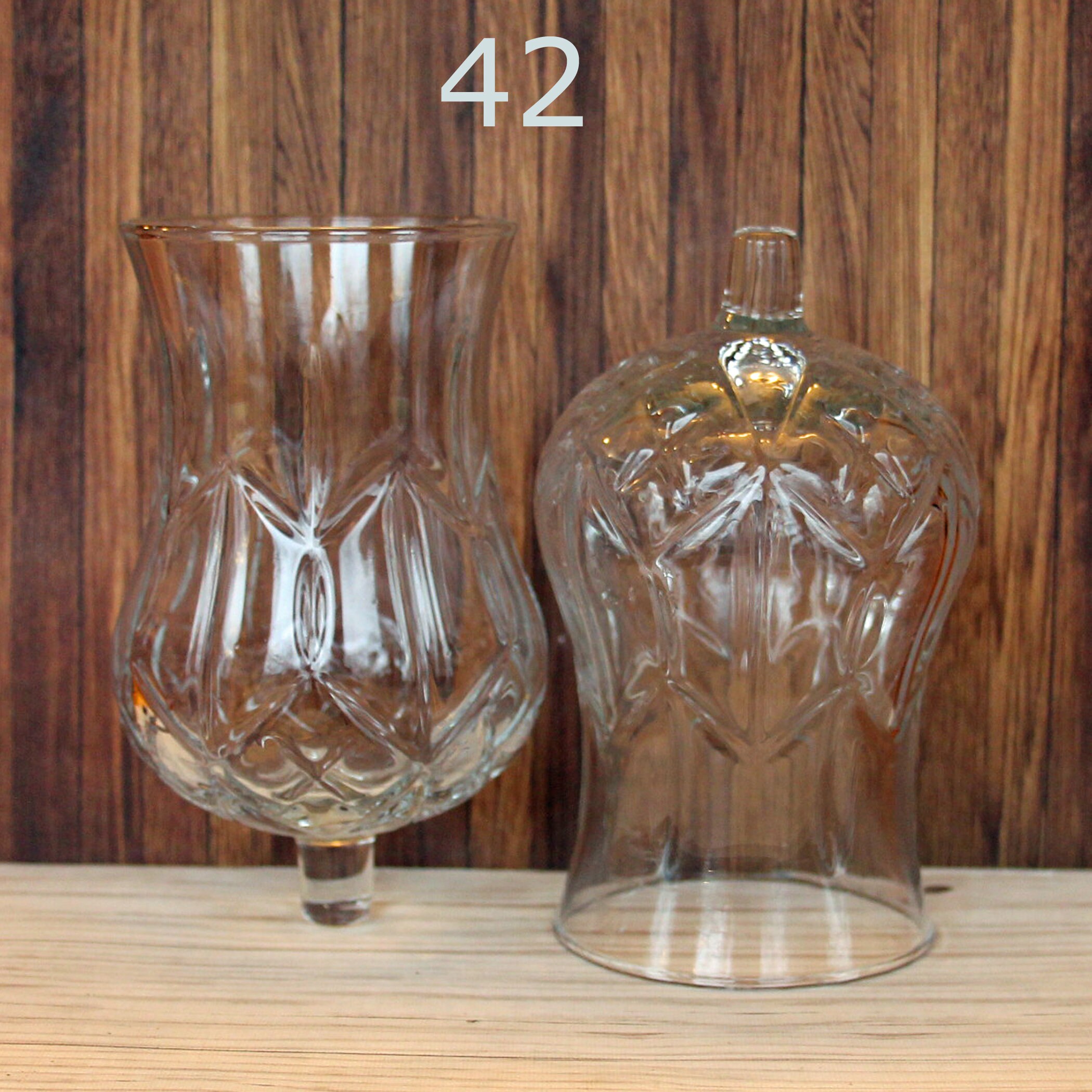 Vintage Clear Colored Glass Large Votive Cups PAIRS YOU CHOOSE