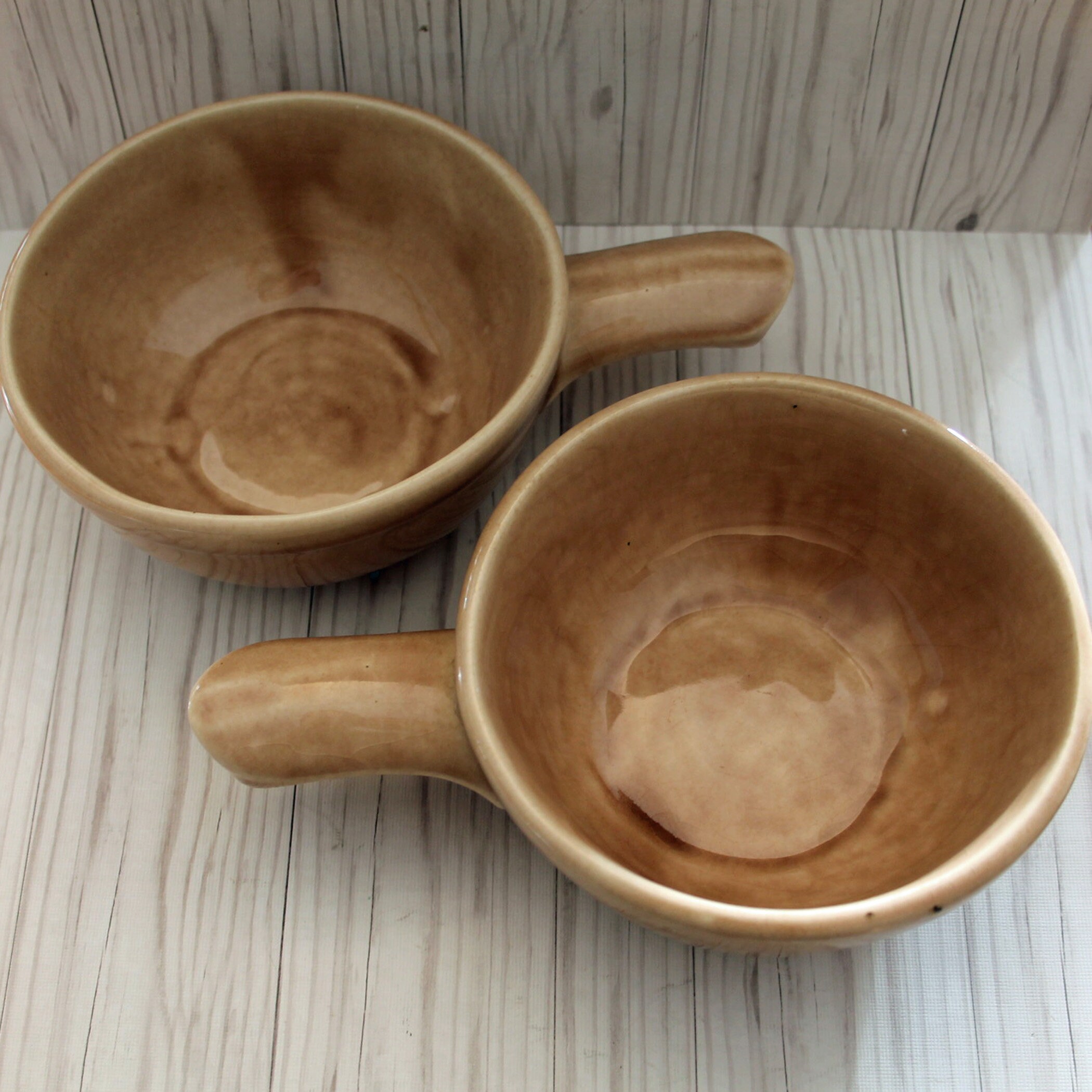 Vintage Set of 3 Heinz Soup Bowls with Handle by McCoy Pottery 1940s