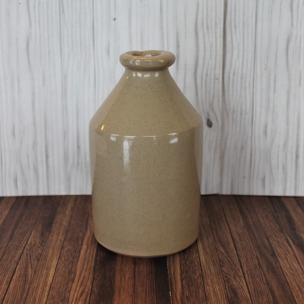 Vintage Stoneware Bottle Salad Dressing Advertising Bottle H. Diskcon