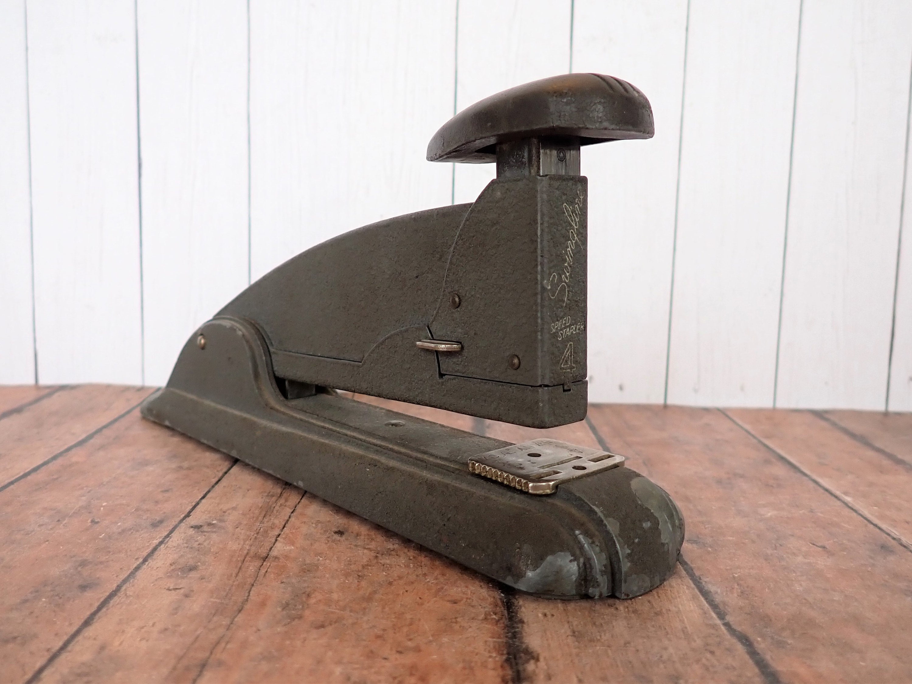 Vintage Swingline Speed Stapler 4 Gray Metal Office Stapler Speed