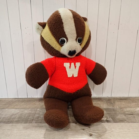 Vintage Wisconsin Badgers Bucky Badger Stuffed Animal Figure
