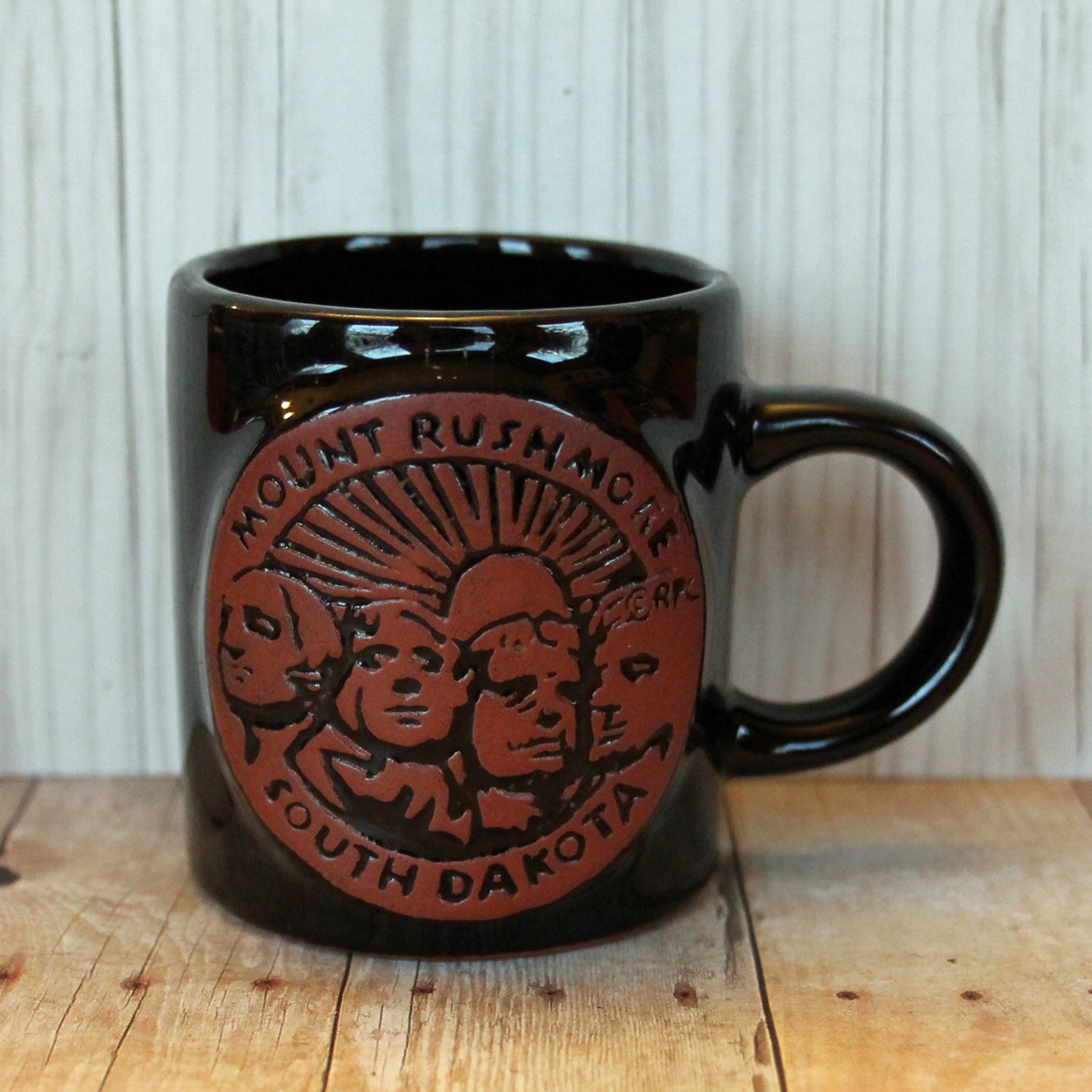 Vintage Ceramic Badlands Mug South Dakota Travel Mug Set of 2 National