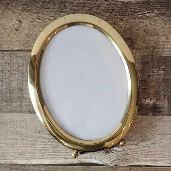 Vintage Brass Gold Oval Picture Photo Frame 5x7 Size