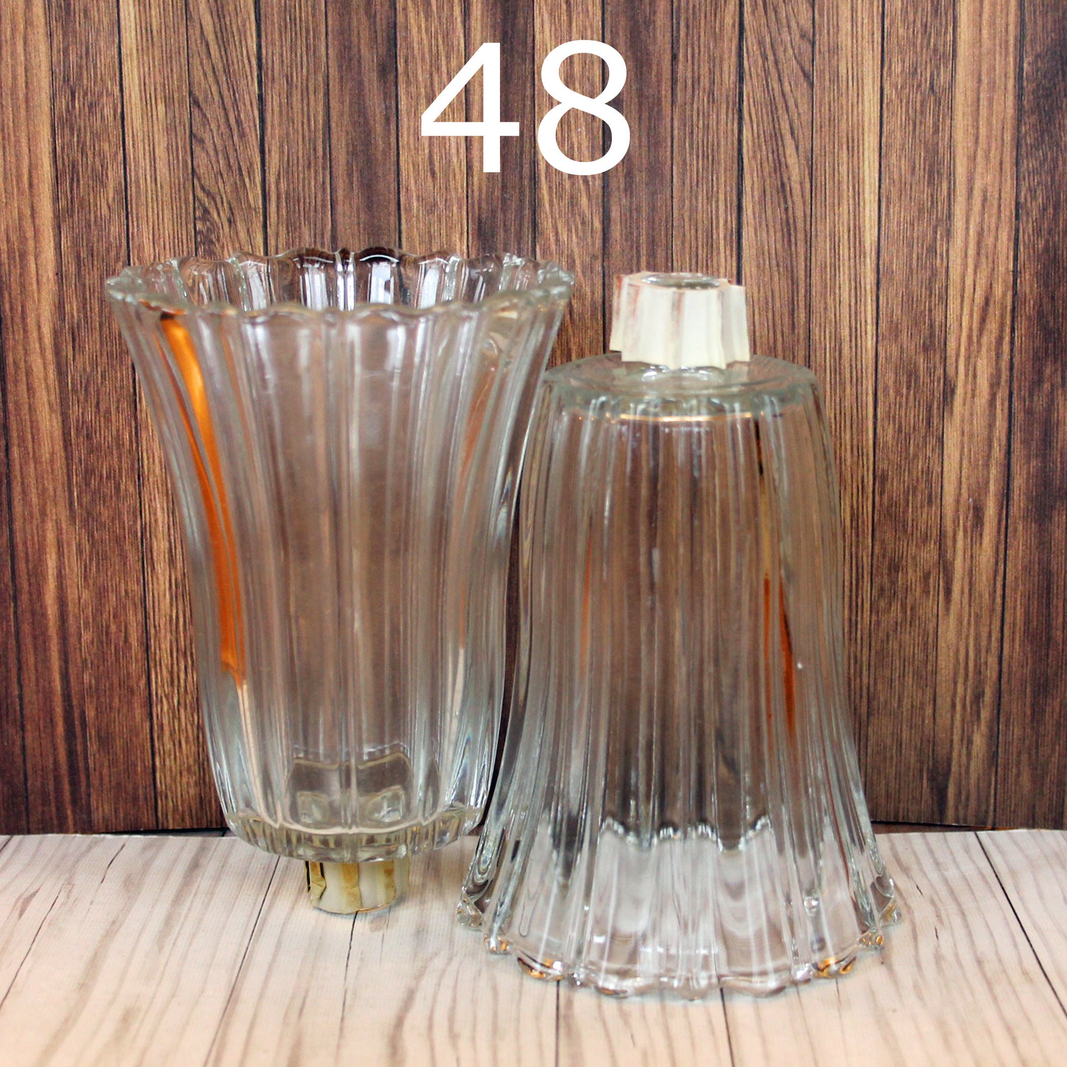 Vintage Clear Colored Glass Large Votive Cups PAIRS YOU CHOOSE