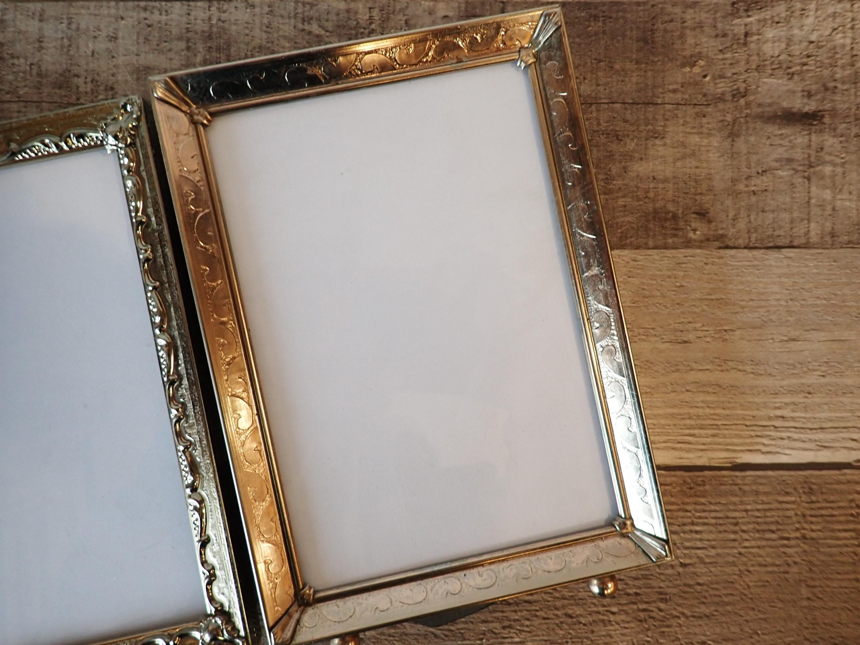 Vintage 5x7 Metal Gold Brass Colored Photo Picture Frame Set of 2 ...