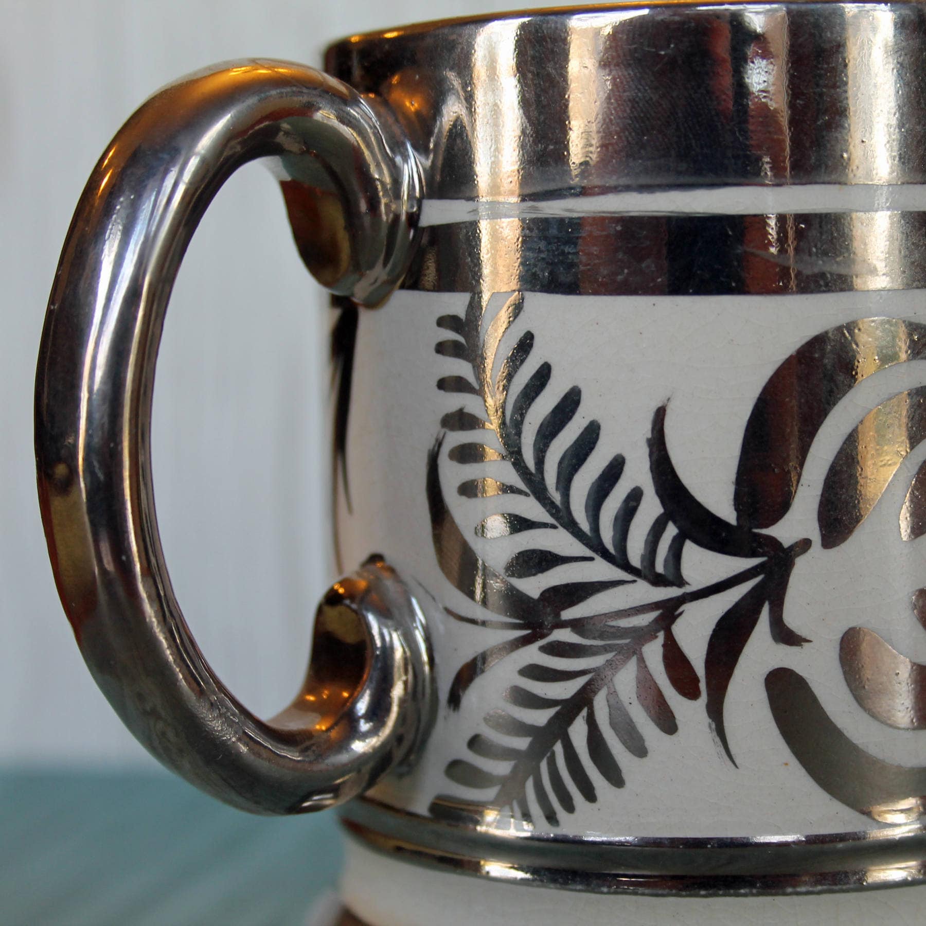 Vintage Arthur Wood Silver Luster Mug Lusterware Tankard Coffee Cup