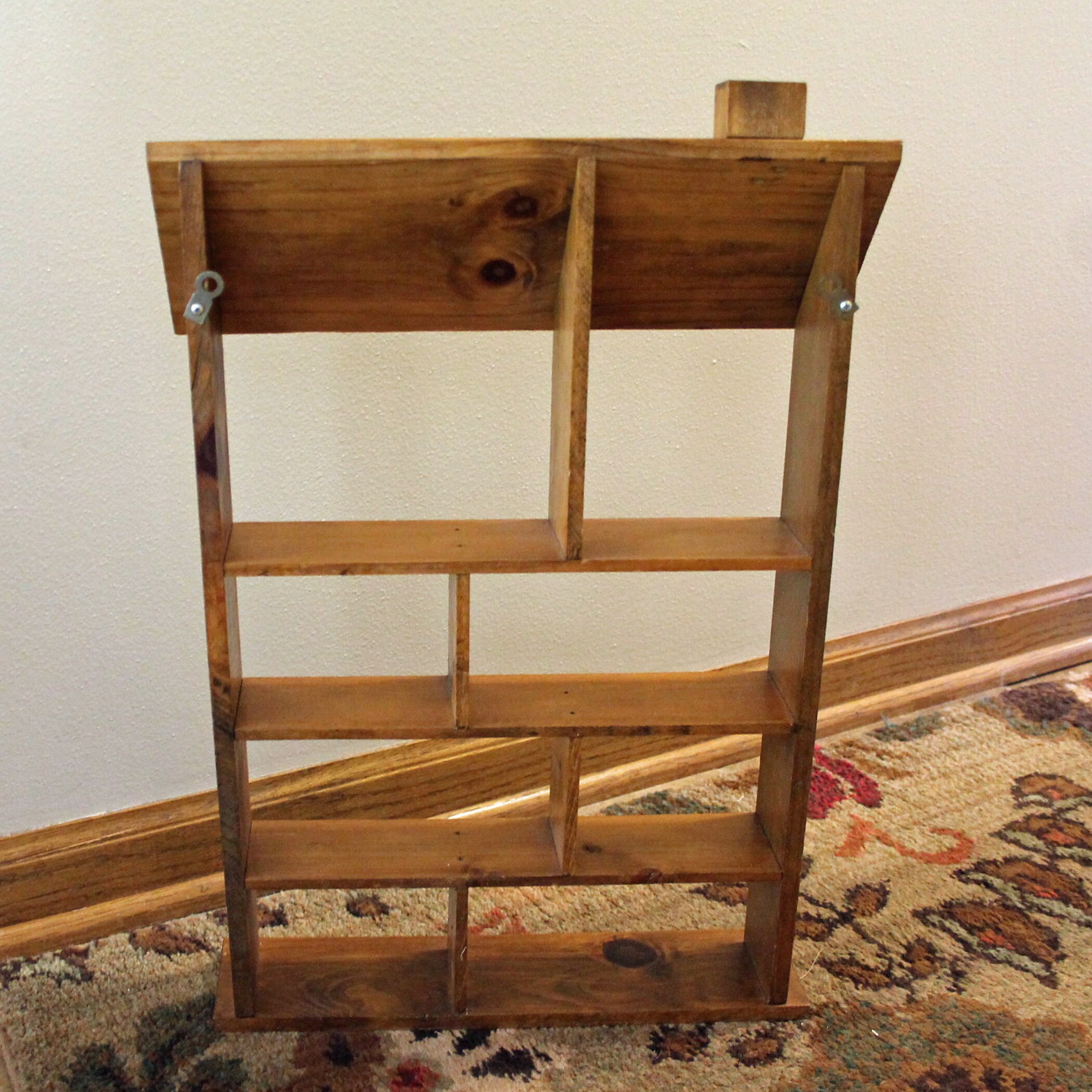 Vintage Wood House Shape Display Shelf for Small Miniatures Trinkets ...