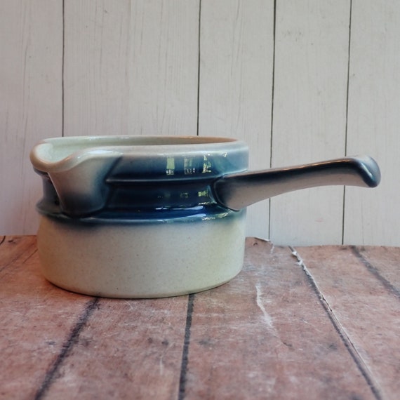 Vintage Wedgewood BLUE PACIFIC Gravy Boat White and Blue