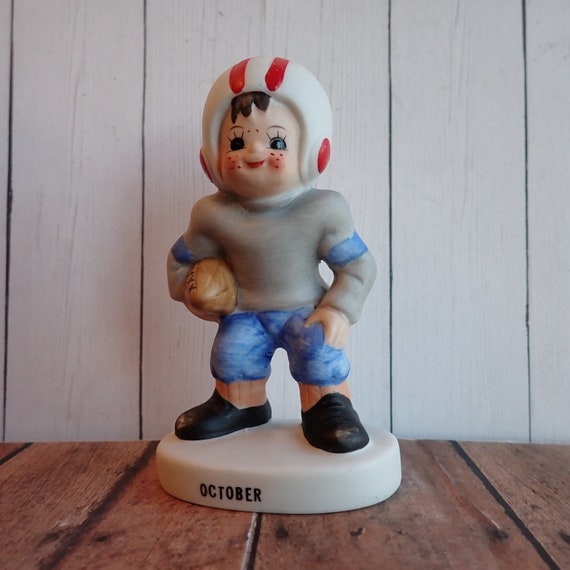 Vintage LEFTON Football Boy Figurine October 05343