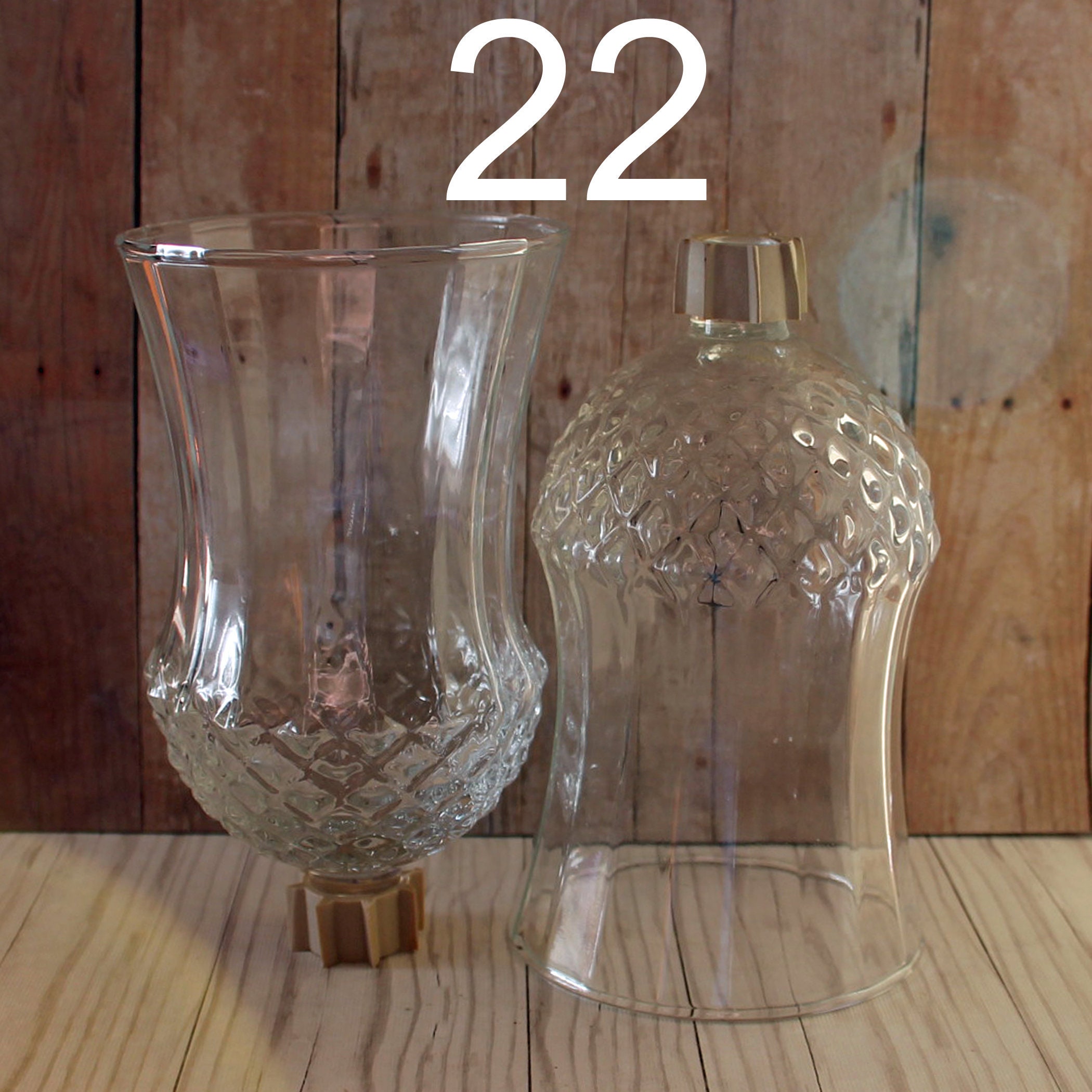Vintage Clear Colored Glass Large Votive Cups PAIRS YOU CHOOSE Patterned Votive Candle Holders