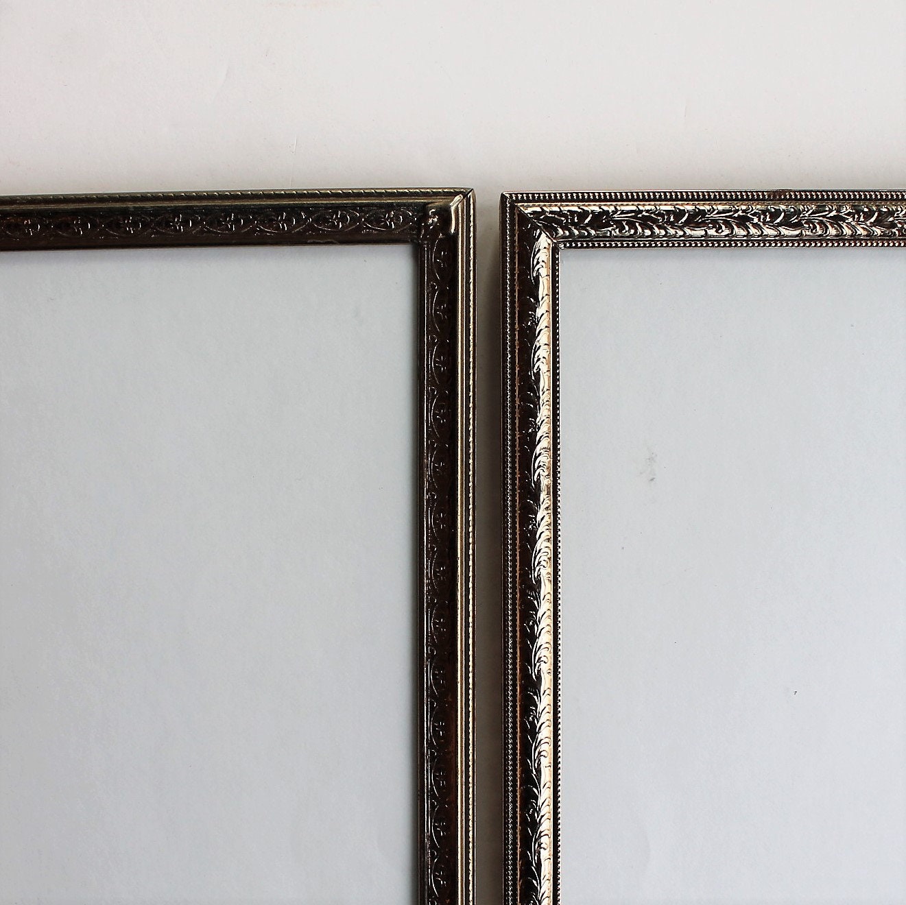 Vintage 8x10 Metal Gold Brass Colored Photo Picture Frame Set of 2