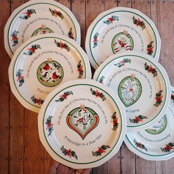 Vintage Pfaltzgraff Christmas Heritage Twelve 12 Days of Christmas Salad Luncheon Plate Single Repalcements