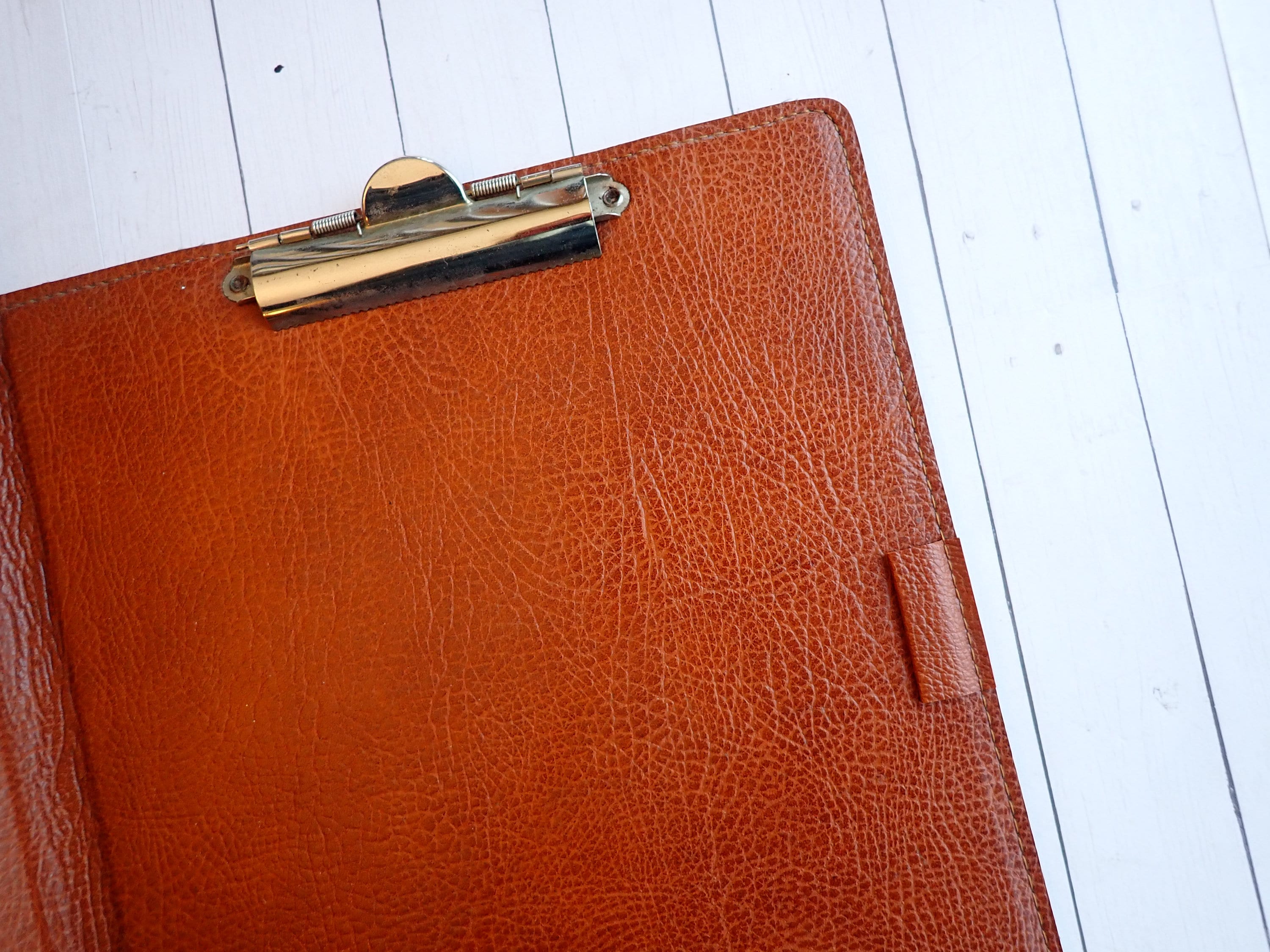 Vintage Clipboard Portfolio Folio Brown Leather Portfolio United States