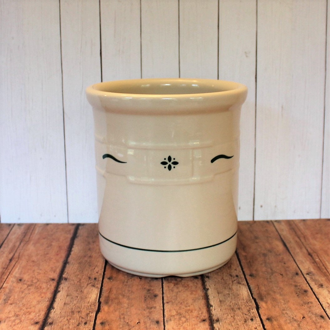 Vintage Longaberger Pottery WOVEN TRADITIONS Heritage Green Ceramic