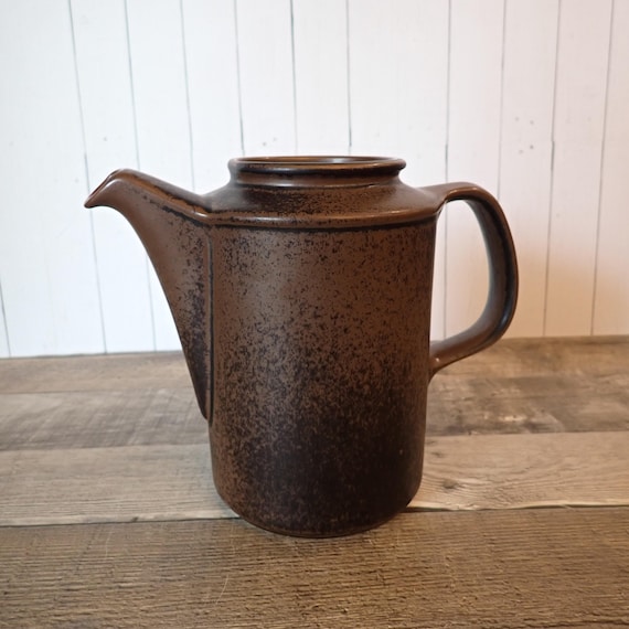 Vintage Arabia of Finland RUSKA Coffee Pot Pitcher No Lid Brown Stoneware