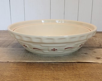Vintage Longaberger WOVEN TRADITIONS Red Pie Plate 7" Baking Serving Dish Made in China