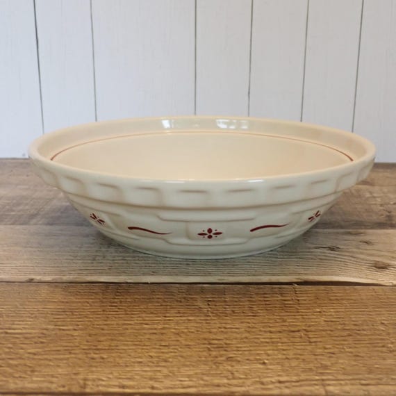Vintage Longaberger WOVEN TRADITIONS Red Pie Plate 7" Baking Serving Dish Made in China