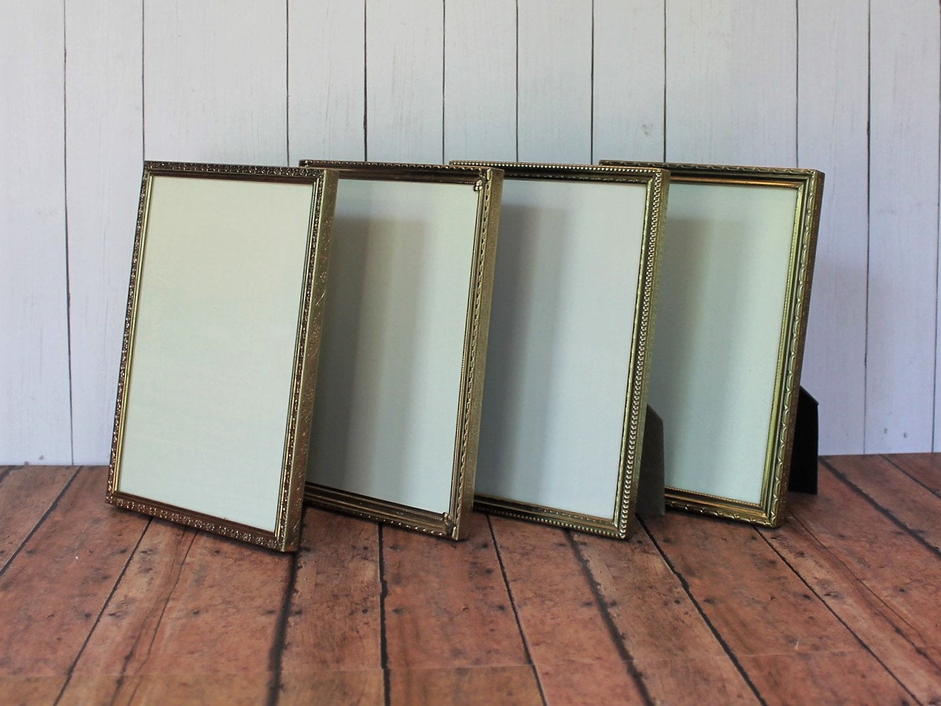 Vintage 5x7 Metal Gold Brass Colored Photo Picture Frame Set of 4 ...