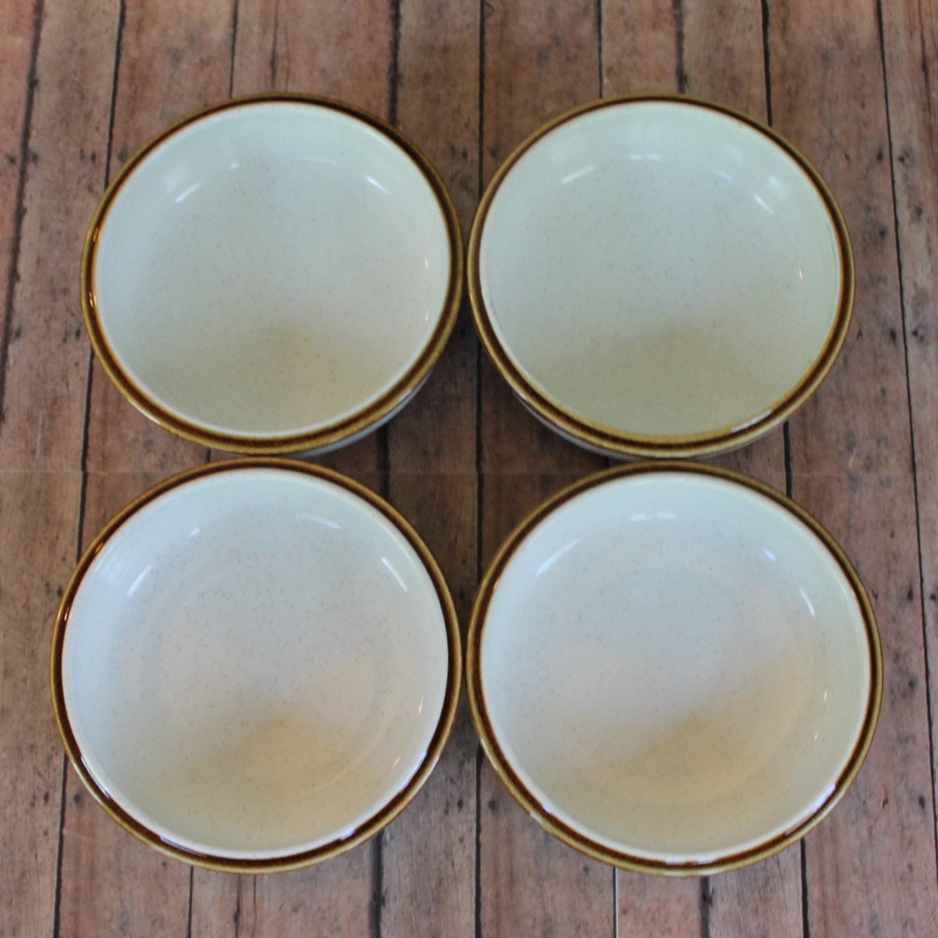 Vintage Mikasa NATURAL BEAUTY Cereal Soup Bowl Set of 4 Cream with